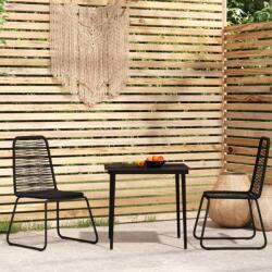 vidaXL Set de mobilier pentru grădină, 3 piese, negru (3099095) - comfy