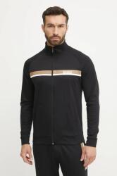 HUGO BOSS pamut pulóver otthoni viseletre fekete, férfi, nyomott mintás, 50540660 - fekete S