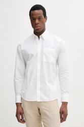 Benetton pamut ing férfi, legombolt galléros, fehér, regular, 52MCUQ04B - fehér XL - answear - 13 990 Ft