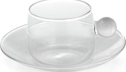 Zafferano Ceașcă pentru cafea Bilia 120 ml albă cu farfurioară (BA00801)