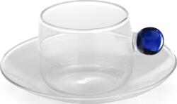 Zafferano Ceașcă pentru cafea Bilia 120 ml albastră cu farfurioară (BA00807)