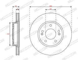 FERODO Disc frana FERODO PREMIER DDF3056C (DDF3056C)