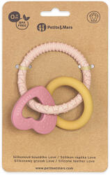 PETITEMARS PETITE&MARS Szilikon rágóka Love Cute Pink 0m+
