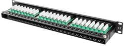 Lanberg Patch panel 48 port 1U 19" CAT. 5e fekete (PPU5-1048-B) - pepita