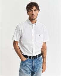 Gant Риза с къс ръкав Gant Regular Fit Classic Poplin Short Sleeve Shirt - White