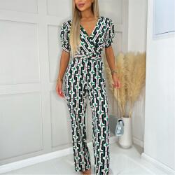 AX Paris Multi Geometric Printed Wrap Top Belted Jumpsuit - Multi