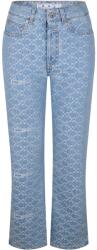 OFF WHITE Дънки OFF WHITE Women's Monogram 90s Mid Rise Cotton Straight Leg Jeans - Light Blue