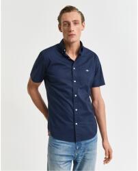 Gant Риза с къс ръкав Gant Regular Fit Classic Poplin Short Sleeve Shirt - Marine