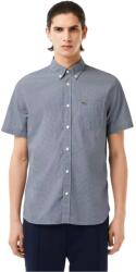 Lacoste Риза Lacoste Men's Short Sleeve Plain Shirt - White/Navy Blue