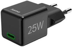 Hama supermini 25W PD/QC 1x USB-C fekete (201985)