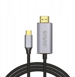 SAVIO CL-171 USB-C to HDMI v2.0b kábel, 2m, réz (SAVKABELCL-171)