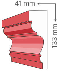 ANRO Kültéri díszléc BR-11 - felületkezelt homlokzati díszítő profil, kérgesített kivitel (BR-11 Kérgesített)