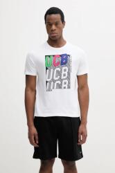 United Colors of Benetton pamut póló lila, férfi, nyomott mintás, 3I1XU1096 - fehér S - answear - 7 490 Ft
