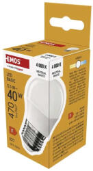 EMOS Basic 5, 5W (40W) E27 470lm 4000K ZL6F23 G45/P45 LED kisgömb izzó (EMOS-ZL6F23)