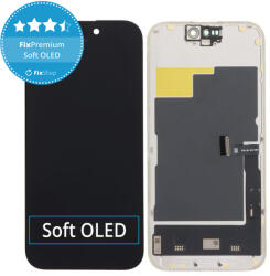 Apple iPhone 15 Pro - LCD Kijelző + Érintőüveg + Keret Soft OLED FixPremium 120Hz