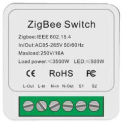 Smartwise Mini ZB (Zigbee 3.0) okosrelé (16A), kapcsolóbemenettel (SMW-REL-MINI1-ZB) - otthonokosabban