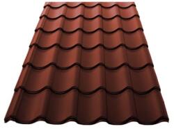 Kálló-fém KCS 350 mm-es cserepeslemez / 1600mm hosszúság / 0.5mm vastagság / RAL 8004 - rézbarna - KÁLLÓ-fém