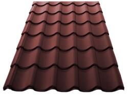 Kálló-fém KCS 350 mm-es cserepeslemez / 2100mm hosszúság / 0.5mm vastagság / RAL 8004 matt - rézbarna - KÁLLÓ-fém