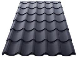 Kálló-fém KCS 350 mm-es cserepeslemez / 2100mm hosszúság / 0.5mm vastagság / RAL 9006 - ezüst / antikondenzált filc bevonattal - KÁLLÓ-fém