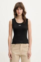 Tommy Jeans pamut top fekete, DW0DW21369 - fekete M