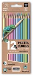 Ars Una háromszögletű színesceruza készlet hegyezővel - 12 pasztell szín (ARSU-5993120022685)
