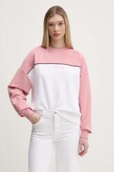 Guess Jeans pamut melegítőfelső rózsaszín, női, nyomott mintás, W5RQ26 K68I4 - rózsaszín L