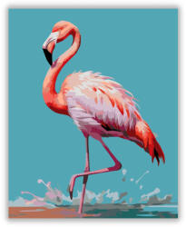  Elegáns Flamingó a Sekély Vízben - számfestő készlet