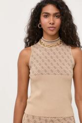 Guess top LISE női, félgarbó nyakú, barna, W3YR26 Z37K0 - barna XL