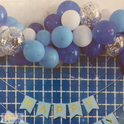 Sötétkék színű party függöny -1m x 2m
