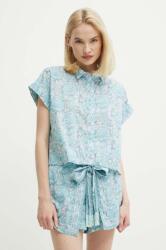 Pepe Jeans pamut ing MER női, galléros, relaxed, PL304812 - kék L