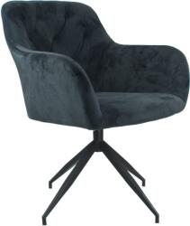  Scaun pivotant, ţesătură de catifea gri închis/negru, veleza new (0000365588)