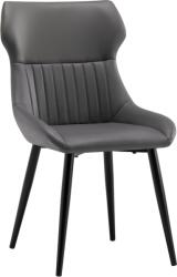 Scaun de dining, gri închis / negru, sagara (0000371200)