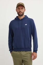 New Balance felső Sport Essentials sötétkék, férfi, nyomott mintás, kapucnis, MT41508NNY - sötétkék XL