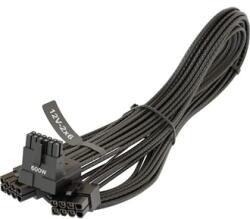 Seasonic 2db Power 8pin PCIe -> Power 16pin PCIe 12VHPWR F/F tápkábel 0.7m fekete egyenes/90° (600W) (WA2V16881BW)