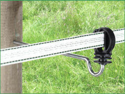 Kerbl Maxi Tape pattanózáras távtartós facsavaros szigetelő - max. 20 mm széles villanypásztor szalaghoz, 10 db/cs