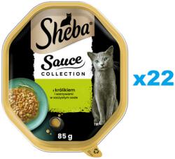 Sheba Sauce Collection 22x85 g nedves teljes értékű eledel felnőtt macskáknak darabokban nyúllal és zöldségekkel mártásban