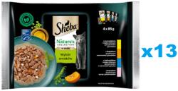 Sheba Nature’s Collection Flavour Selection 52x85 g nedves teljes értékű eledel felnőtt macskáknak mártással, csirke, pulyka, tonhal, lazac darabokkal