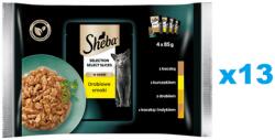 Sheba Selection Select Slices Poultry Flavours tasak 52x85 g nedves teljes értékű eledel felnőtt macskáknak, kacsa, csirke, baromfi, kacsa és pulyka szaftos szeletekkel