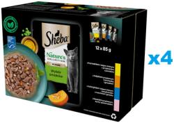 Sheba Nature’s Collection Selection of Flavours 48x85 g teljes értékű nedves eledel felnőtt macskáknak mártásban: csirkével, pulykával, tonhallal, lazaccal
