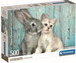 Clementoni Пъзел Clementoni от 500 части - Коте и зайче (35539)