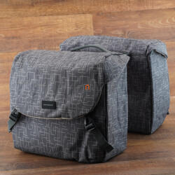 New Looxs Kerékpáros dupla táska Racktime csomagtartókhoz szürke, 38L 37x26x32 cm (Ivy) (FA003480229)