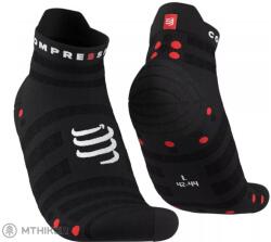 Compressport Pro Racing V4.0 Ultralight Run Low zokni, fekete/piros (T2 (EU 39-41))
