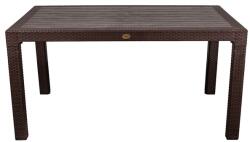 Iris GF-210BR ECO barna műanyag kerti asztal rattan 90x150cm (GF-210BR)