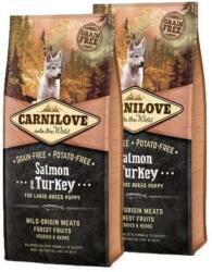 CARNILOVE Puppy Large Salmon & Turkey-Lazac-Pulyka Hússal 2x12kg (7740)