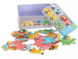 KIK Járművek puzzle fém dobozban - 30 db-os (KX6017) - jatekbolt