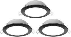Aigostar B. V. Aigostar-KÉSZLET 3x LED Kültéri beépített lámpa LED/4, 8W/230V 6500K IP65 fekete B10405QA7 (AI1903)