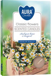 AURA 6 бр. чаени свещи aura с аромат на класически цветя (p15-336)