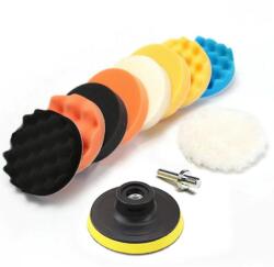  Mobilly set de discuri de lustruit universale cu adaptor pentru mașina de găurit, diametru 12, 5 cm (Car polishing set)