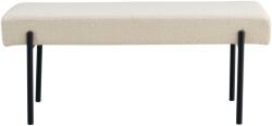 House Nordic Swindon pad, buklé, fehér, fekete lábakkal, 100x36x42, 5 cm (1401302) - homelux