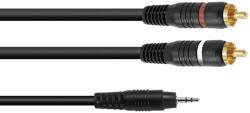 Omnitronic 3.5 Jack/2xRCA 1m Black
